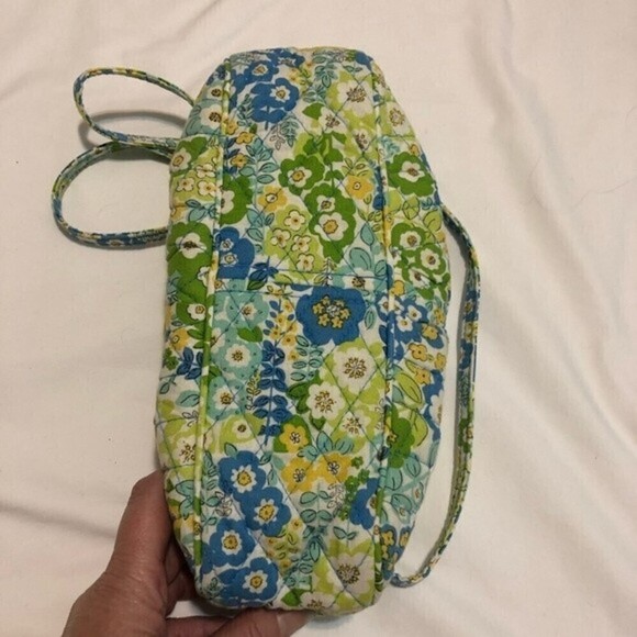 Vera Bradley English Meadow Small Y2K Bag Baguette Shoulder Crossbody Green Blue - Picture 6 of 10